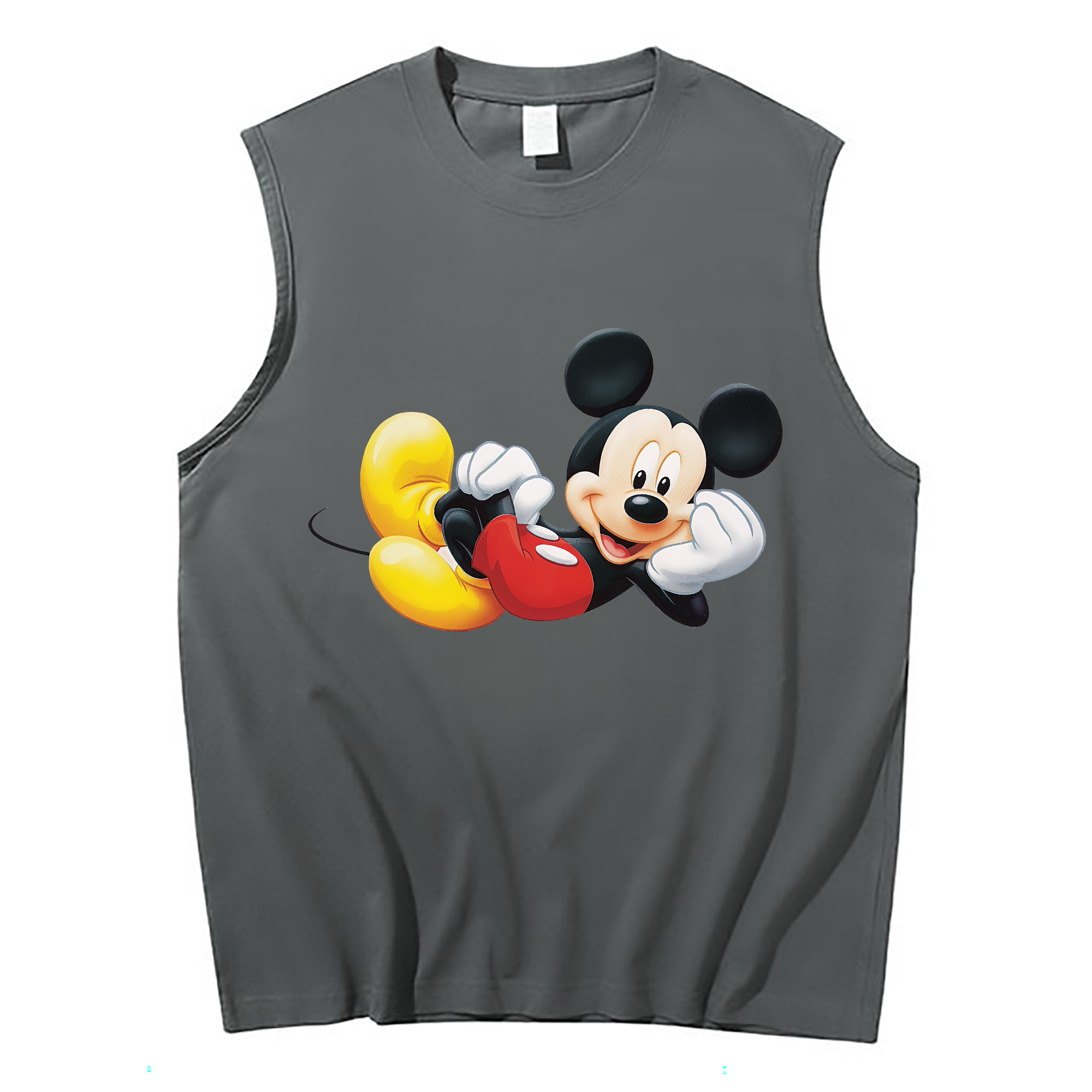 （画像用） ミッキーマウス Mickey Mouse コットン100％タンクトップ（フロントプリント）
